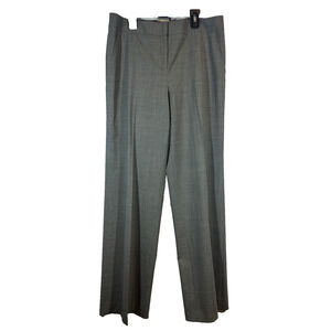 Lafayette 148 NY Women's 10 Gray Virgin Wool Straight Leg Pants Career C23